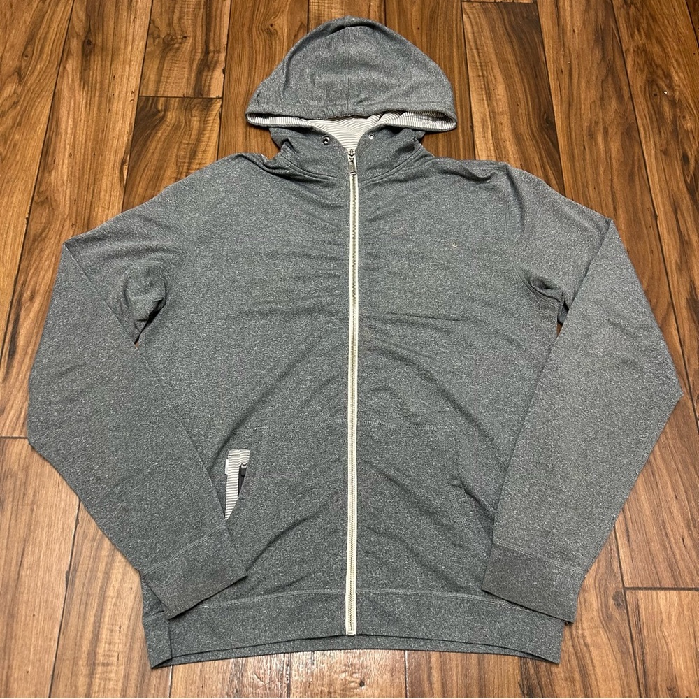 Vuori Gray Full-Zip Hoodie